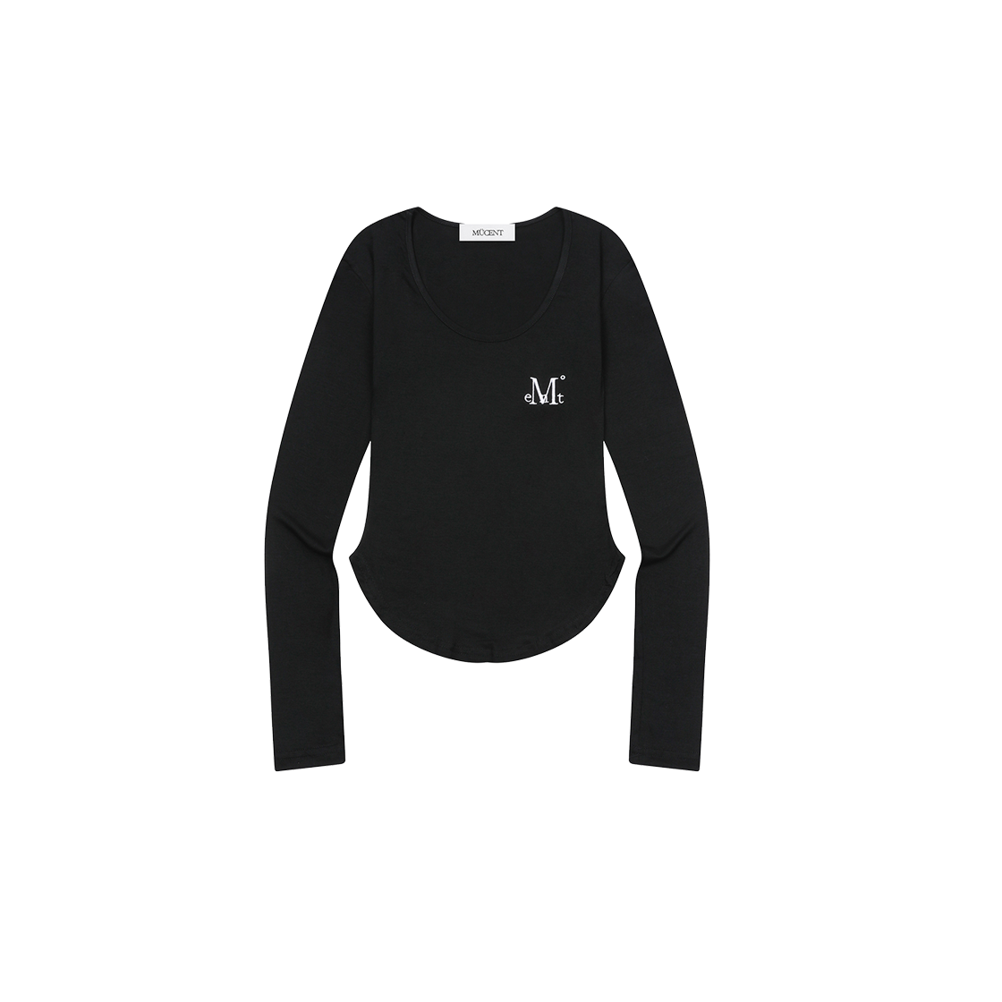 P0000BHK MUCENT Musecut U-Neck Long Sleeve T (4Color) Black