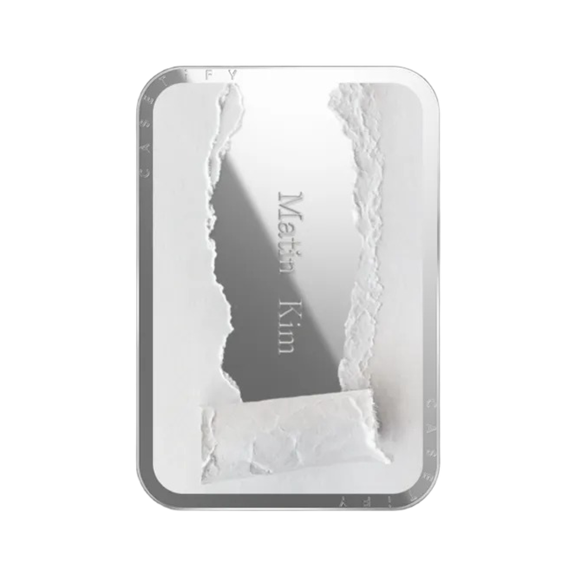 케이스티파이 x 마뗑킴 페이퍼 스내피 맥세이프 미러 카드홀더 스탠드 실버(Castify x Matin Kim Paper Snappy Magsafe Mirror Cardholder Stand Silver)
