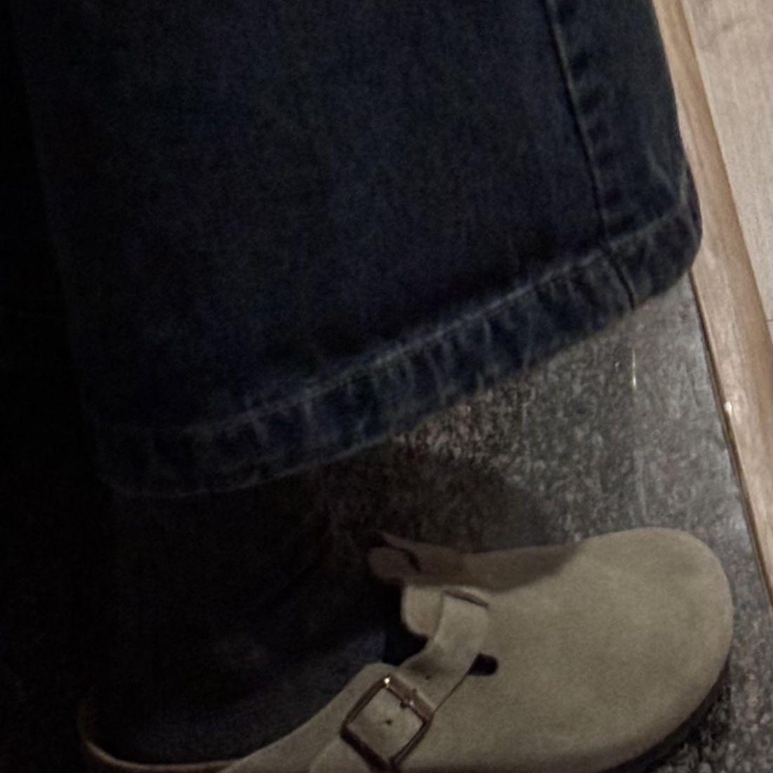 Birkenstock Boston Soft Footbed Taupe - Regular 착용 스타일