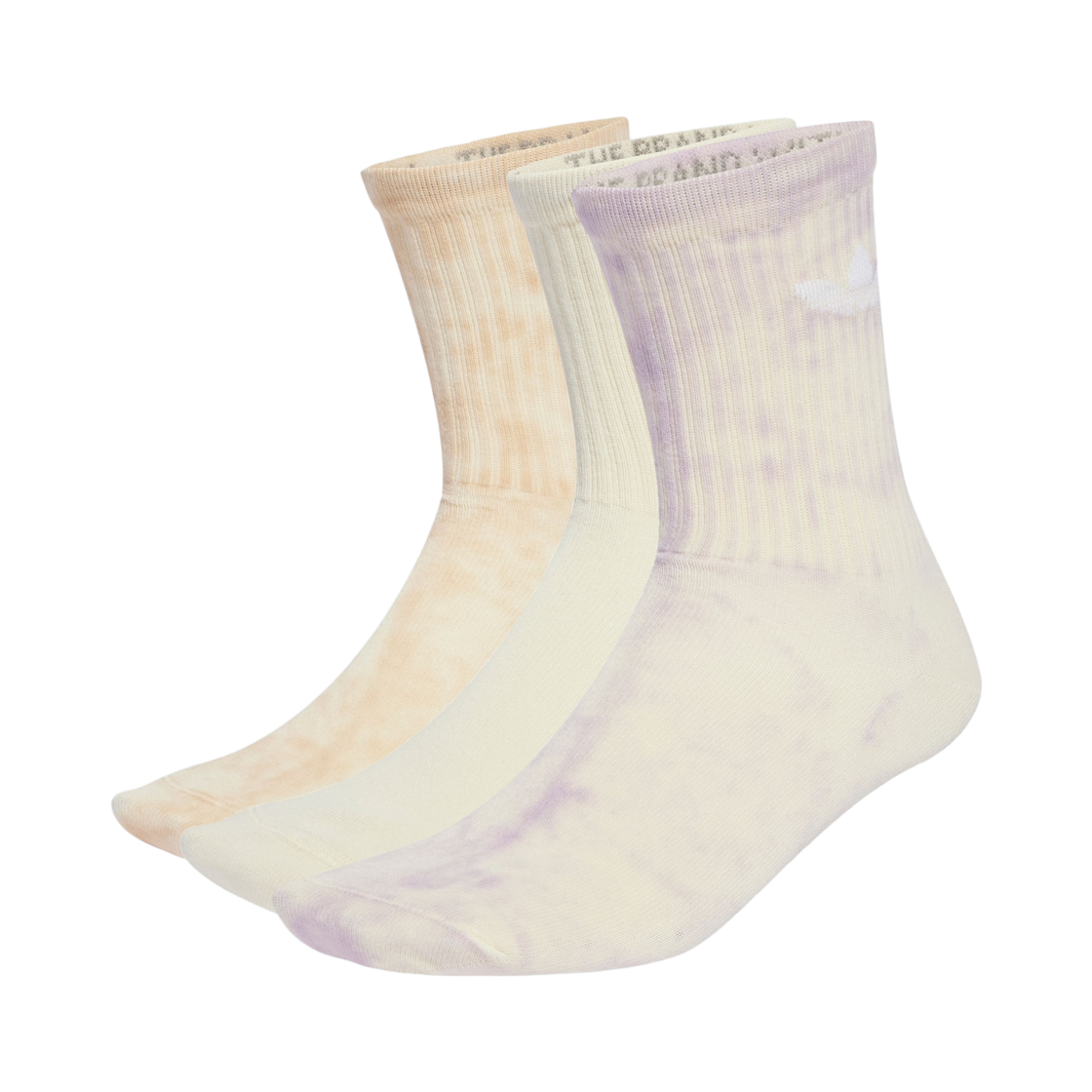 아디다스 타이다이 크루 삭스 헤일로 블러쉬 실버 던 (3개입)(Adidas Tie Dye Crew Socks Halo Blush Silver Dawn (3 Pack)) - 1
