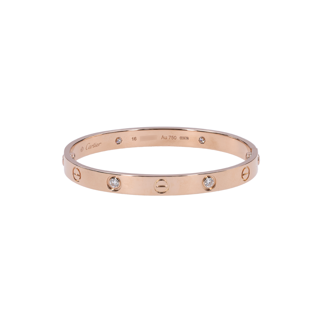 ITOUUDD5IDC4 Cartier Love Bracelet 18K Rose Gold with Diamonds