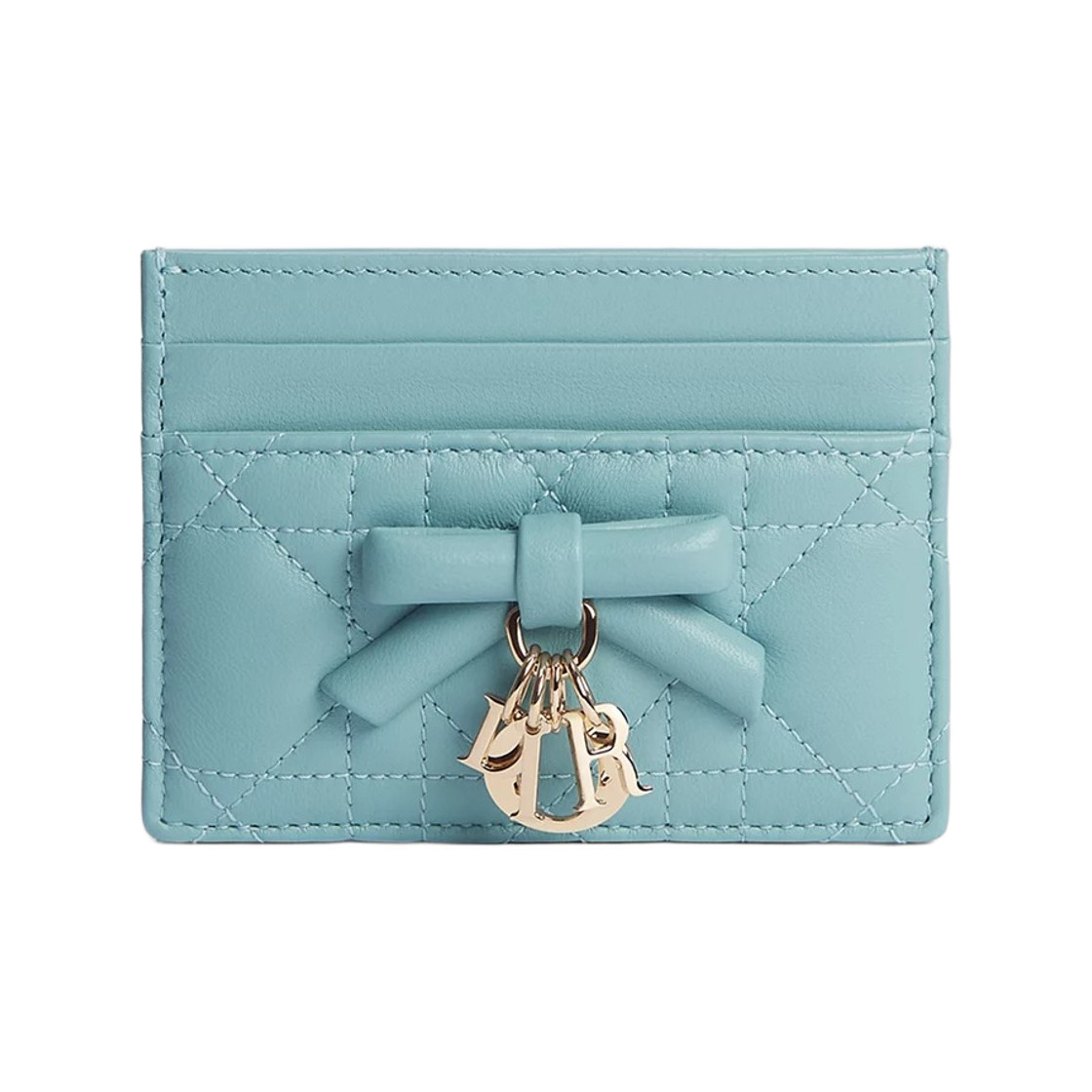 디올 레이디 디올 프리지아 카드 홀더 까나쥬 램스킨 토르말린 블루(Dior Lady Dior Freesia Card Holder Cannage Lambskin Tourmaline Blue)