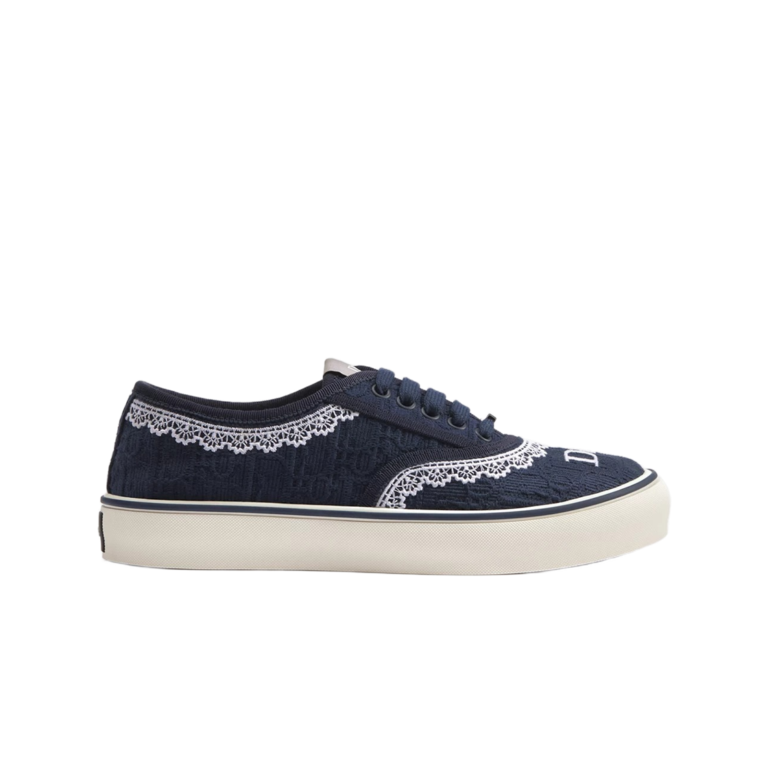 KCK519OCC-S32N (W) Dior Saltwind Sneakers Dior Oblique Embroidered Cotton And Lace Blue White
