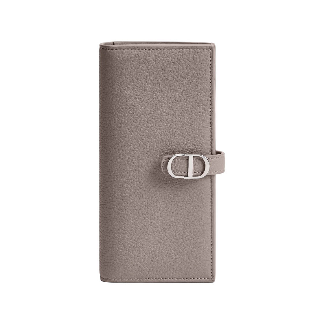 2LLBC344MAL-H00G Dior Normandie Long Wallet Grained Calfskin Trianon Gray