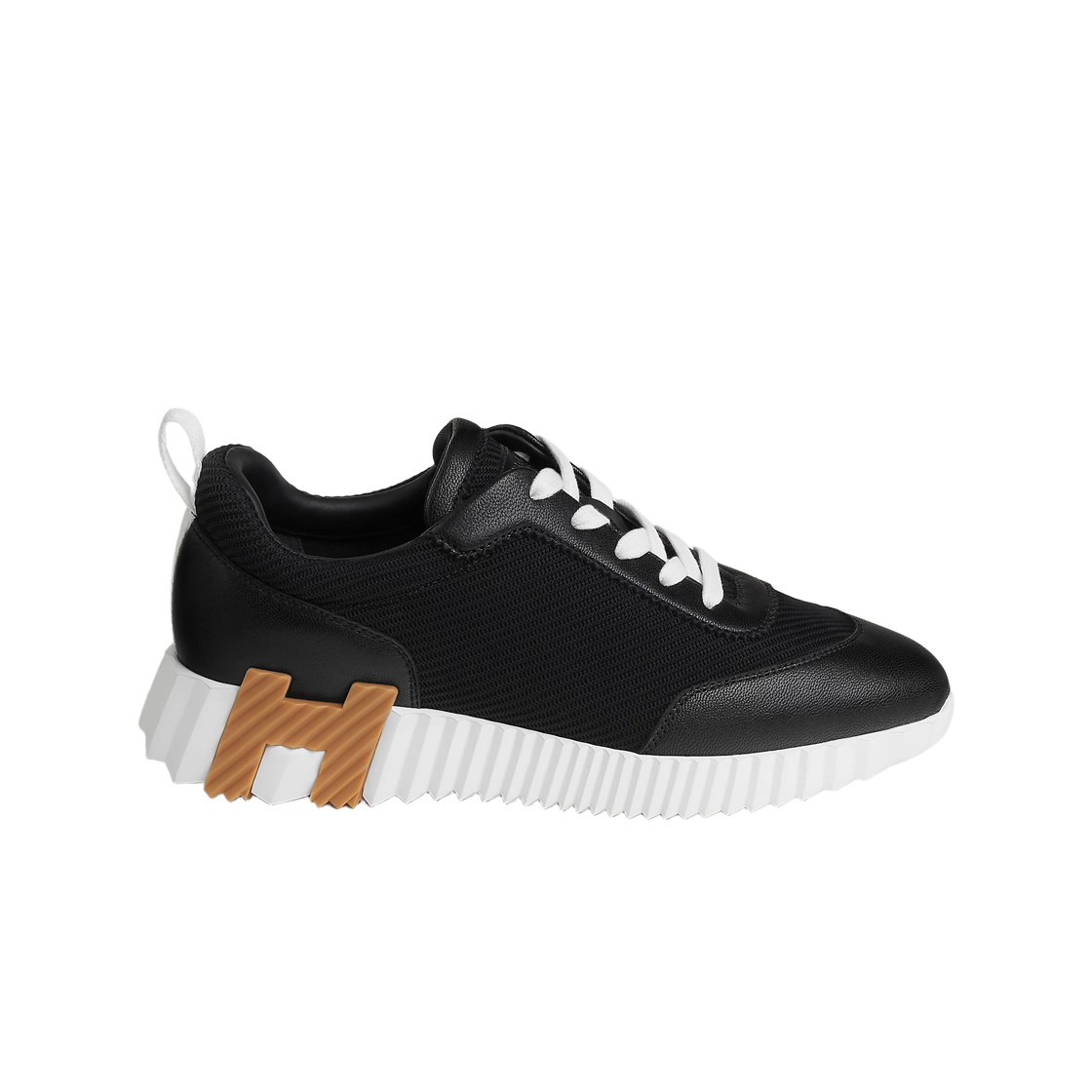 H261015Z02 (W) Hermes Bouncing Sneakers Technical Mesh Sport Goatskin & Noir