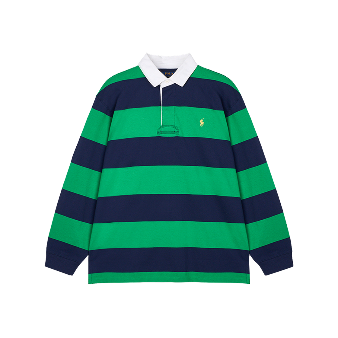 폴로 랄프 로렌 클래식 핏 스트라이프 저지 럭비 셔츠 네이비 - 25FW([10%적립] Polo Ralph Lauren Classic Fit Striped Jersey Rugby Shirt Navy - 25FW)