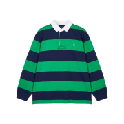 [20% 적립] Polo Ralph Lauren Classic Fit Striped Jersey Rugby Shirt Navy - 25FW
