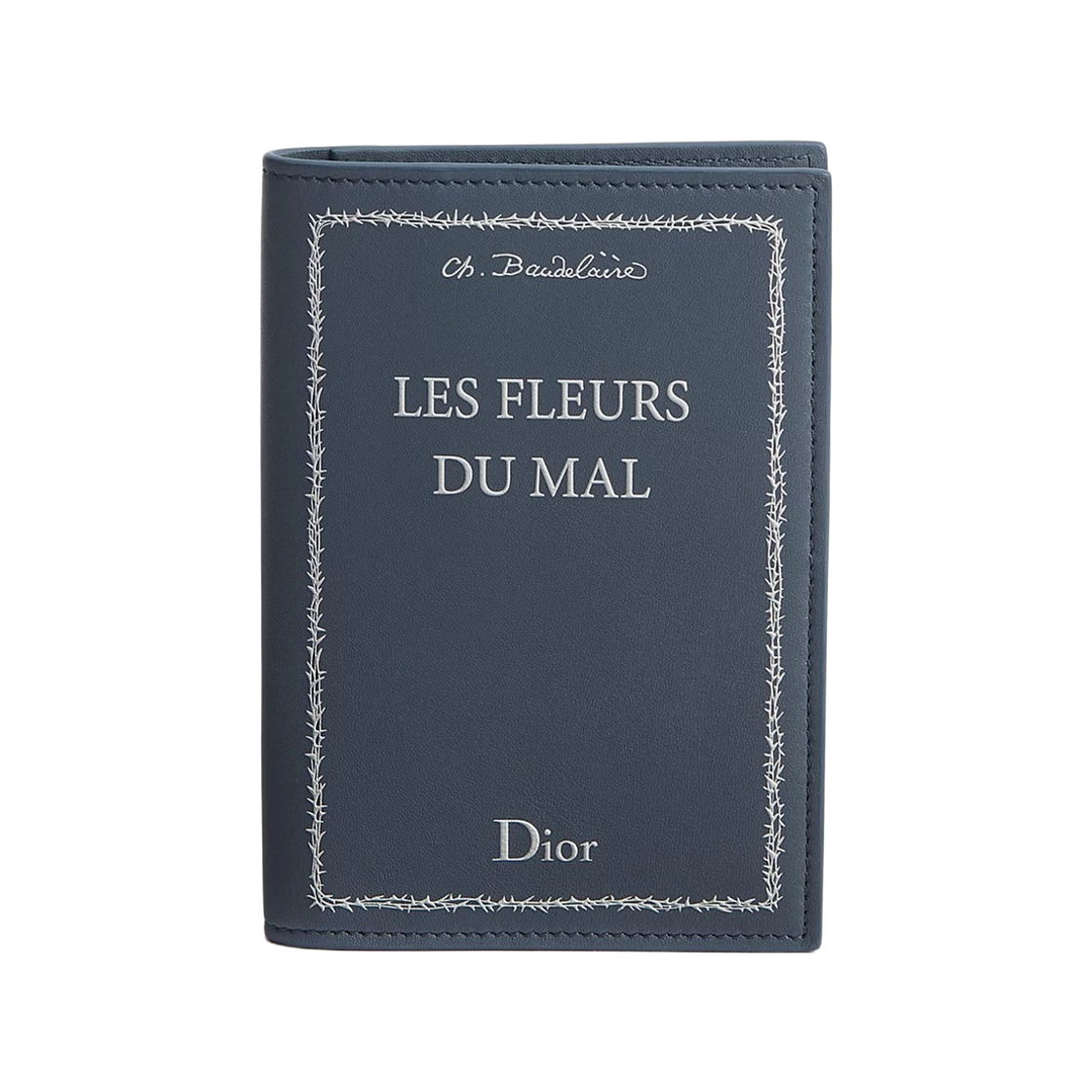 2BTPH023GUS-H56E Dior Passport Cover Book Cover Embossed Calfskin Blue White