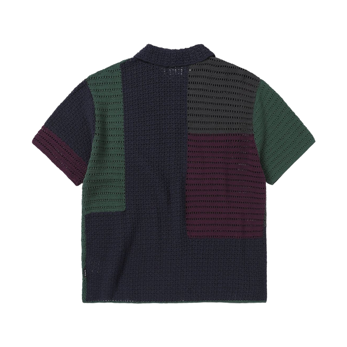 디스이즈네버댓 블록 크로셰 니트 숏슬리브 셔츠 네이비(Thisisneverthat Block Crochet Knit Short Sleeve Shirt Navy) - 2