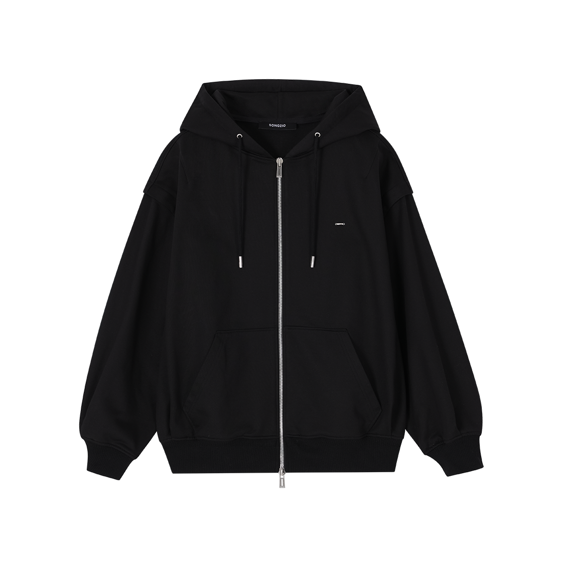 송지오 컬렉션 아크엔젤 메타 후드 집업 블랙(SONGZIO COLLECTION Archangel Meta Hood Zip Up Black) - 2