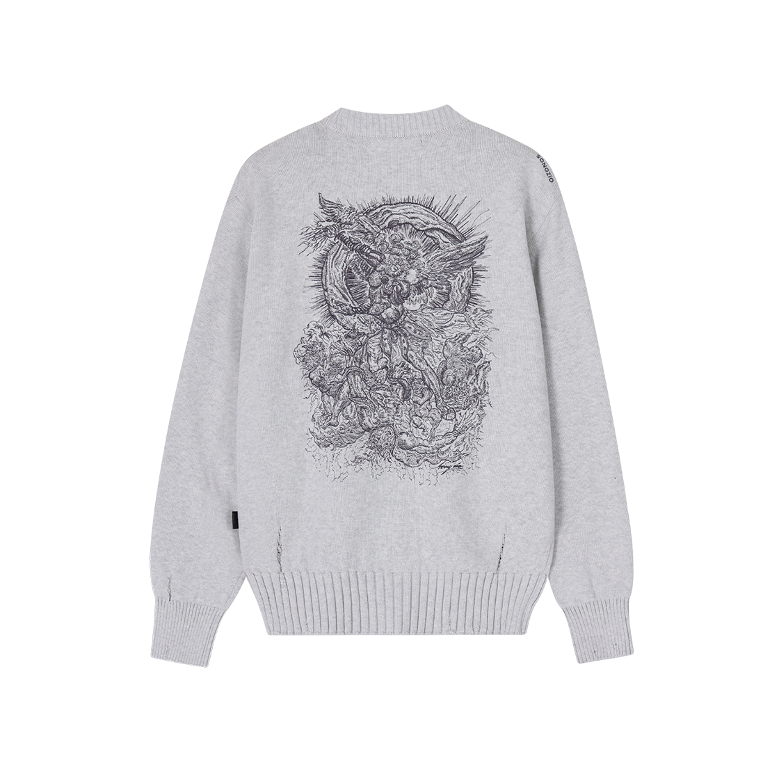 SI2KT703LG SONGZIO COLLECTION Archangel Embroidered Cardigan Light Grey