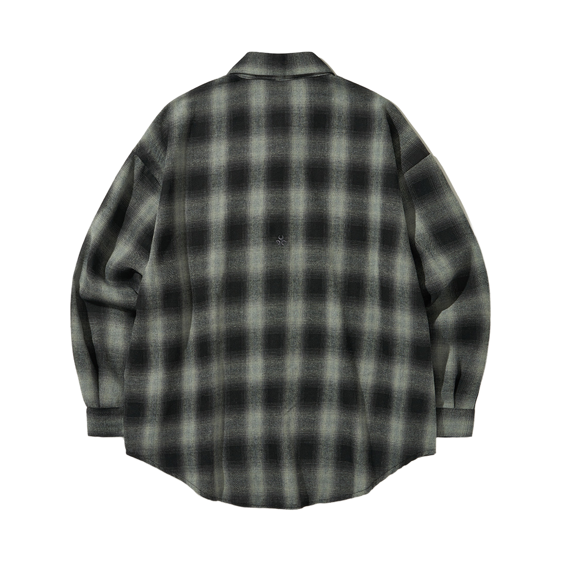 디오스피스 로고 옴브레 체크 셔츠 블랙(DAUSPICE Logo Ombre Check Shirt Black) - 2