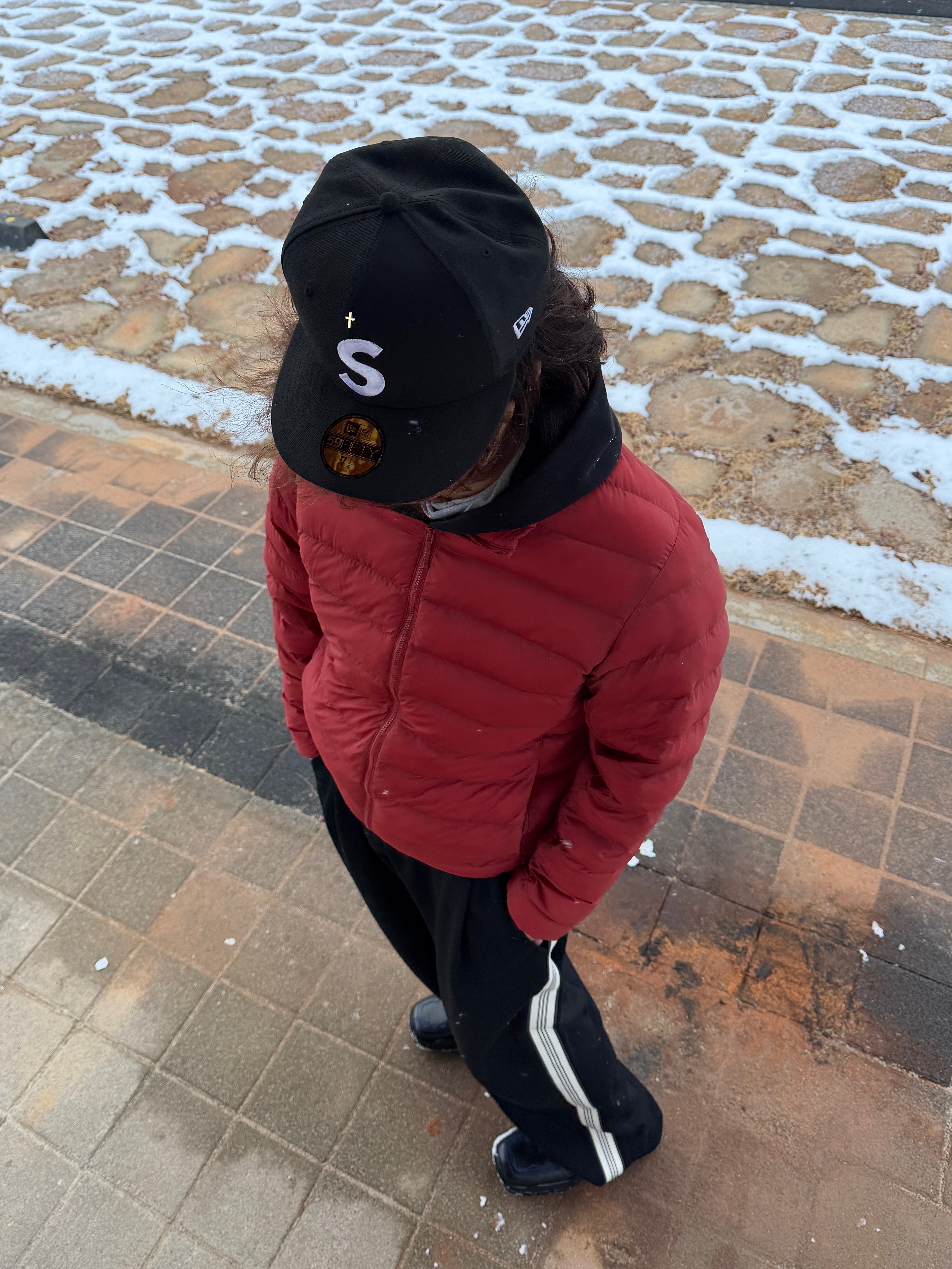 Zara x Ader Error Leather Track Sole Loafers Black, Supreme Gold Cross S Logo New Era Black - 24SS 착용 스타일 - 3
