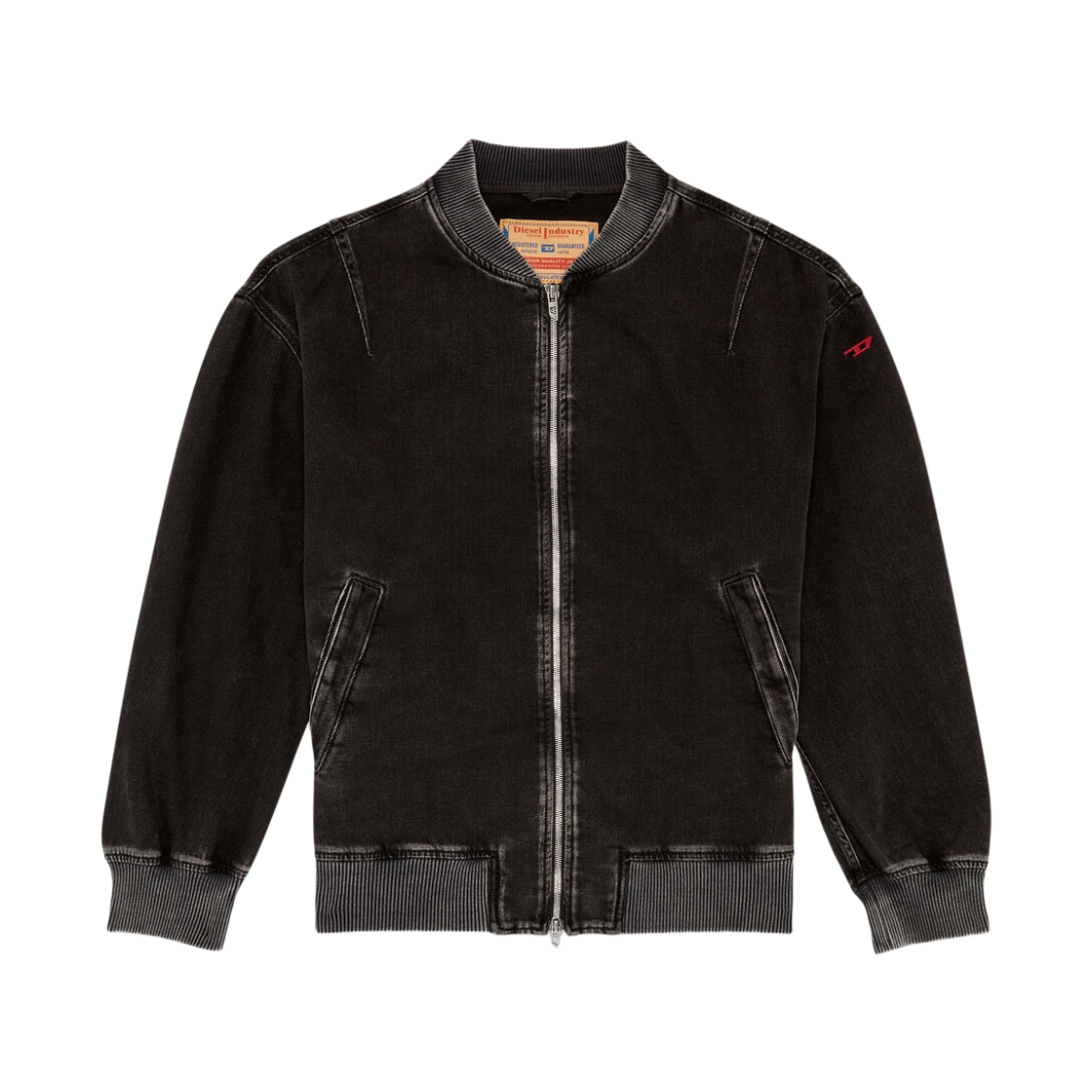 디젤 D-빈즈 클린 워시 데님 봄버 자켓 블랙(Diesel D-Vinz Bomber Jacket in Clean Wash Denim Black)