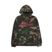 Supreme Collegiate Applique Zip Up Hooded Sweatshirt Woodland Camo - 25FW