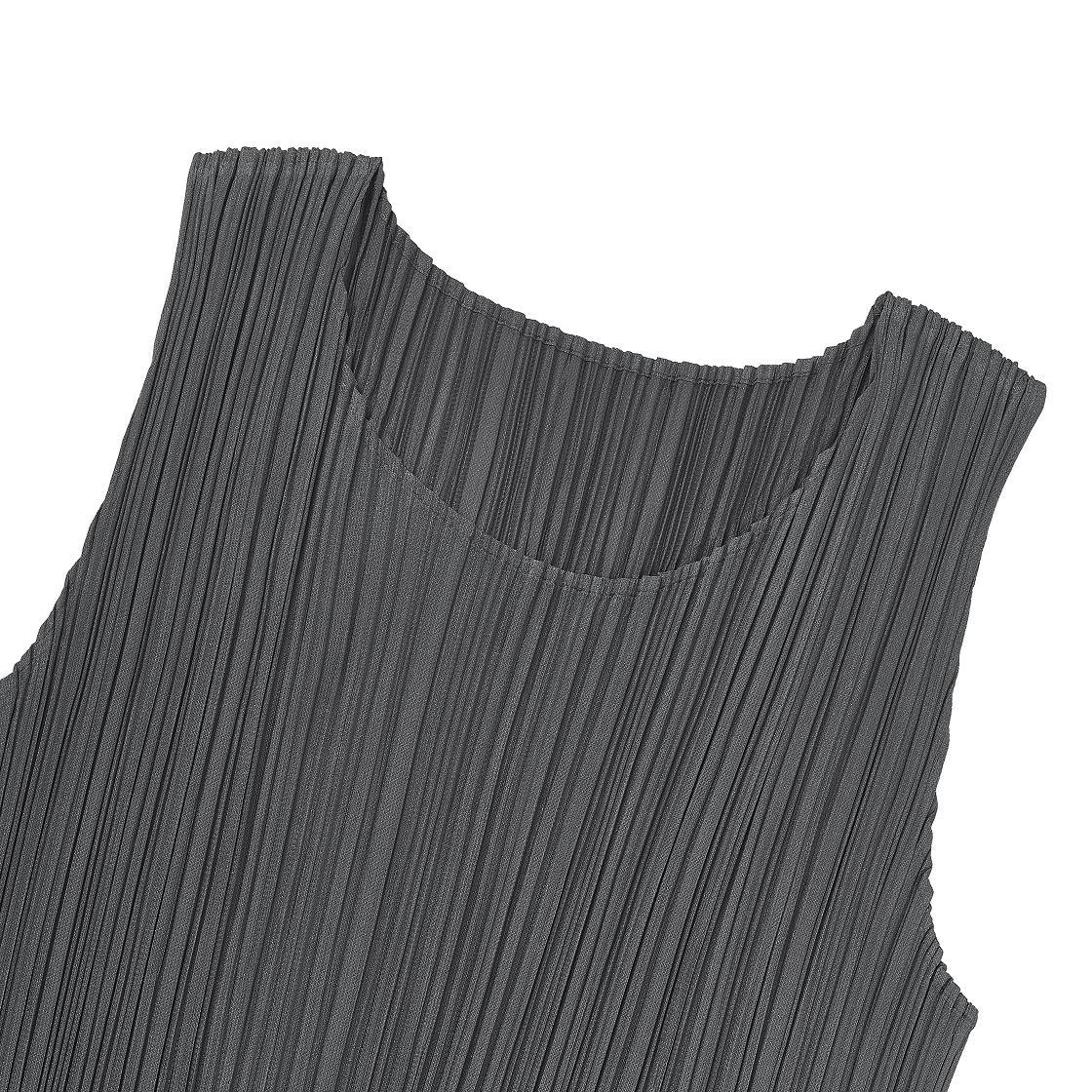 (W) 플리츠 플리즈 이세이 미야케 베이직 탱크탑 그레이((W) Pleats Please Issey Miyake Basics Tack Top Grey) - 3