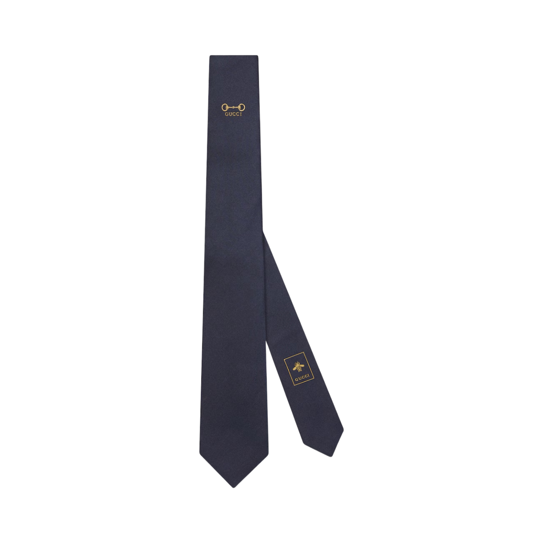 819256-4E009-4100 Gucci Silk Jacquard Tie Dark Blue