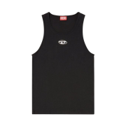 Diesel T-Lifty-Lod Cotton Tank Top with Logo Black