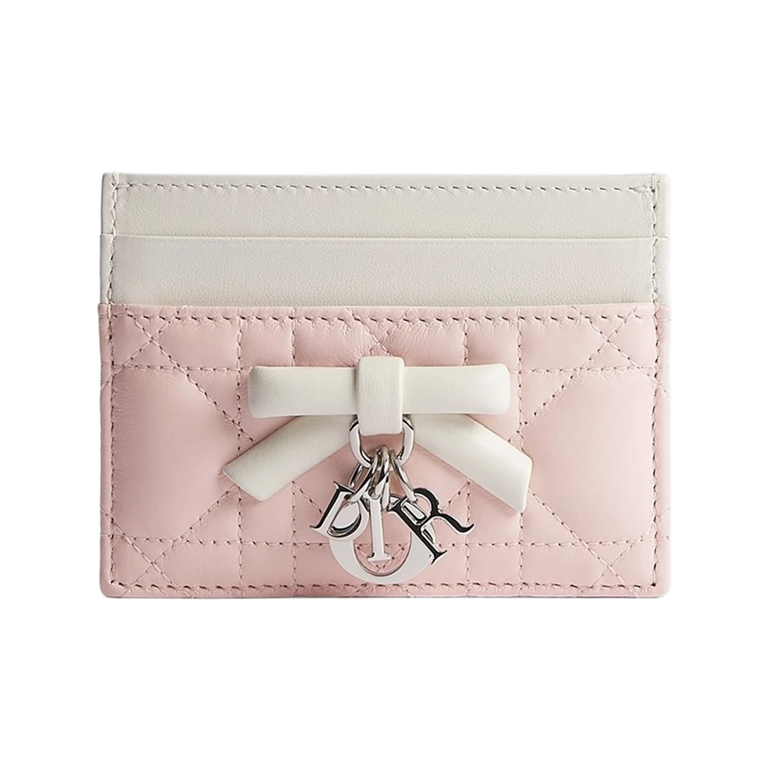 디올 레이디 디올 프리지아 카드 홀더 까나쥬 램스킨 익스헤일 핑크 라떼(Dior Lady Dior Freesia Card Holder Cannage Lambskin Exhale Pink Latte)
