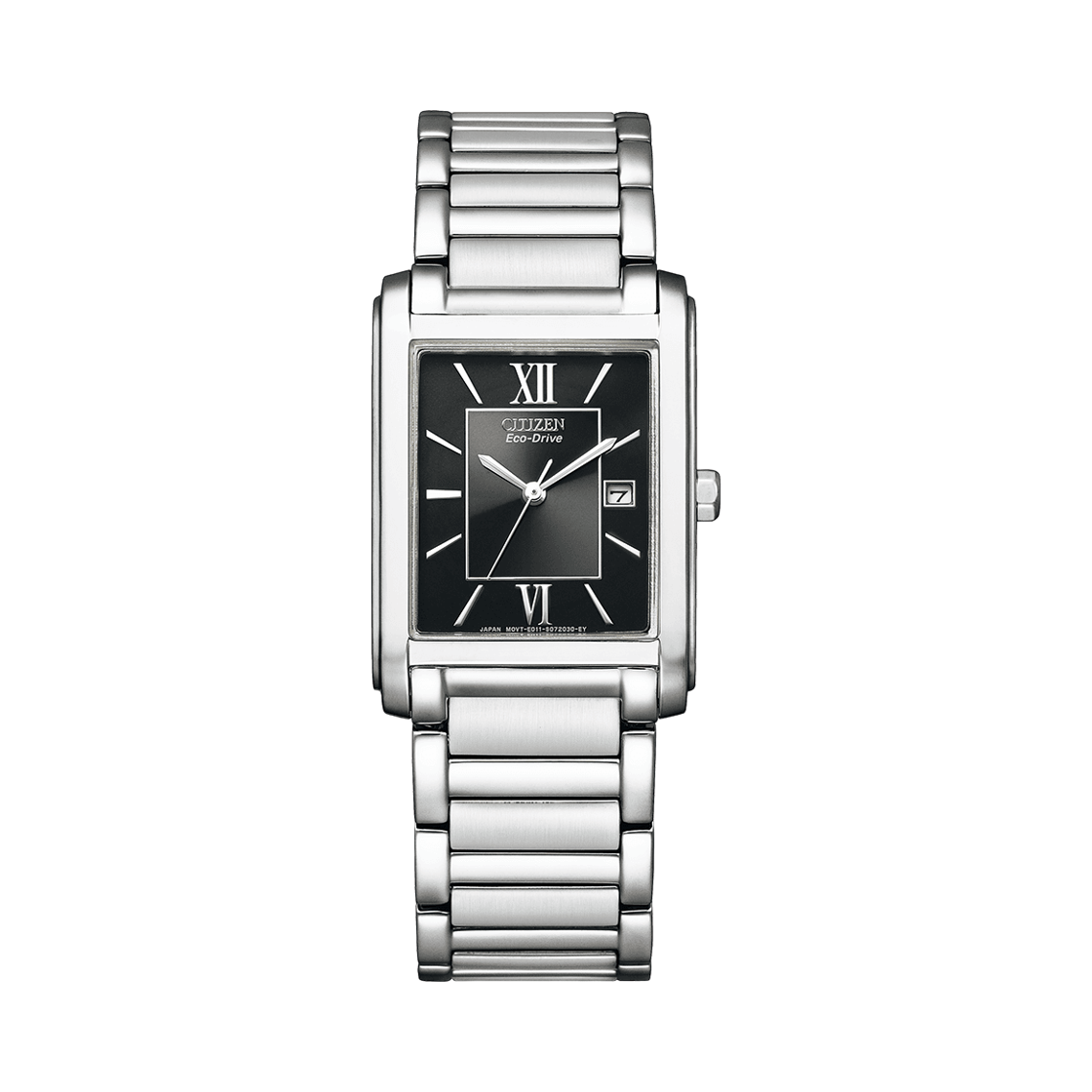 시티즌 에코드라이브 쿼츠 26.2mm 스테인리스 스틸 블랙 실버(Citizen Eco-Drive Quartz 26.2mm Stainless Steel Black Silver)