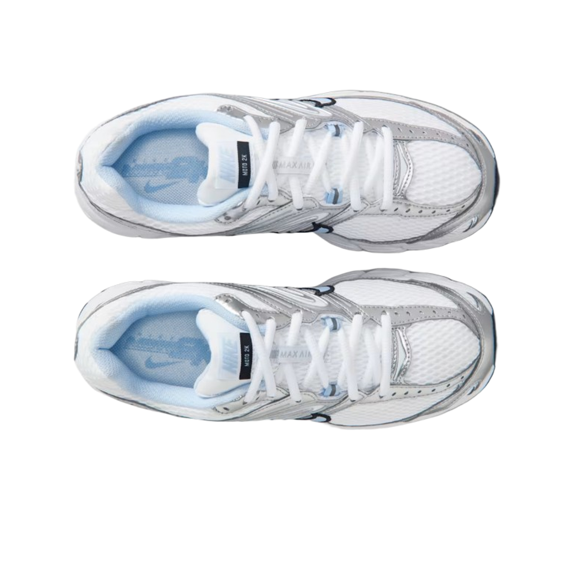 (W) 나이키 에어맥스 모토 2K 화이트 메탈릭 실버((W) Nike Air Max Moto 2K White Metallic Silver) - 2