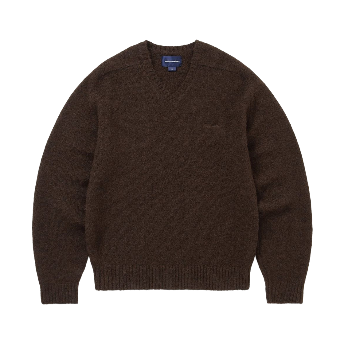 디스이즈네버댓 브러쉬드 브이넥 니트 스웨터 브라운(Thisisneverthat Brushed V-Neck Knit Sweater Brown) - 1