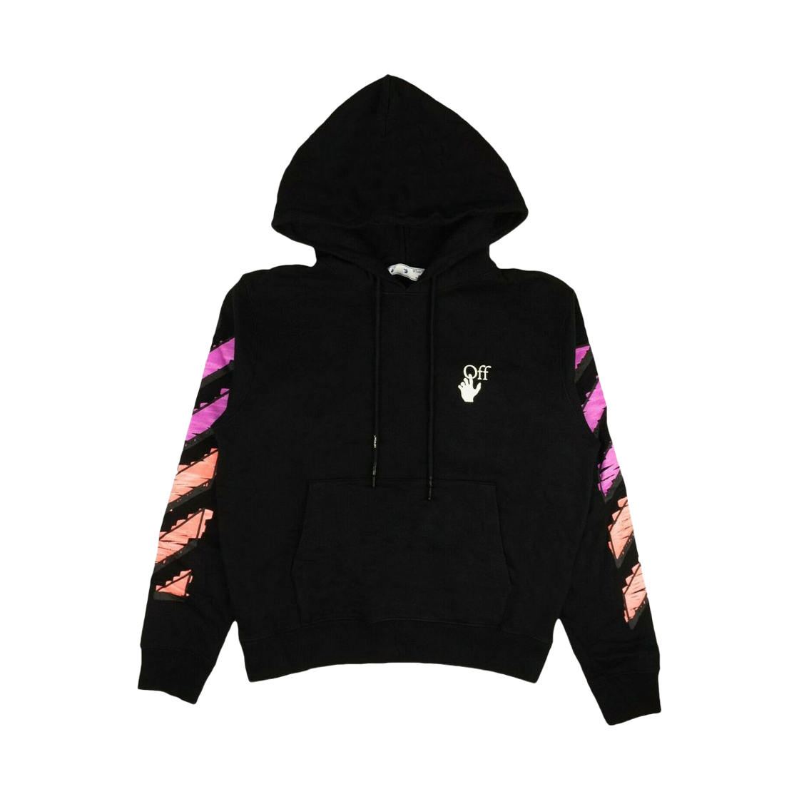 OMBB034R21FLE0031032 Off-White Marker Slim Hoodie Black