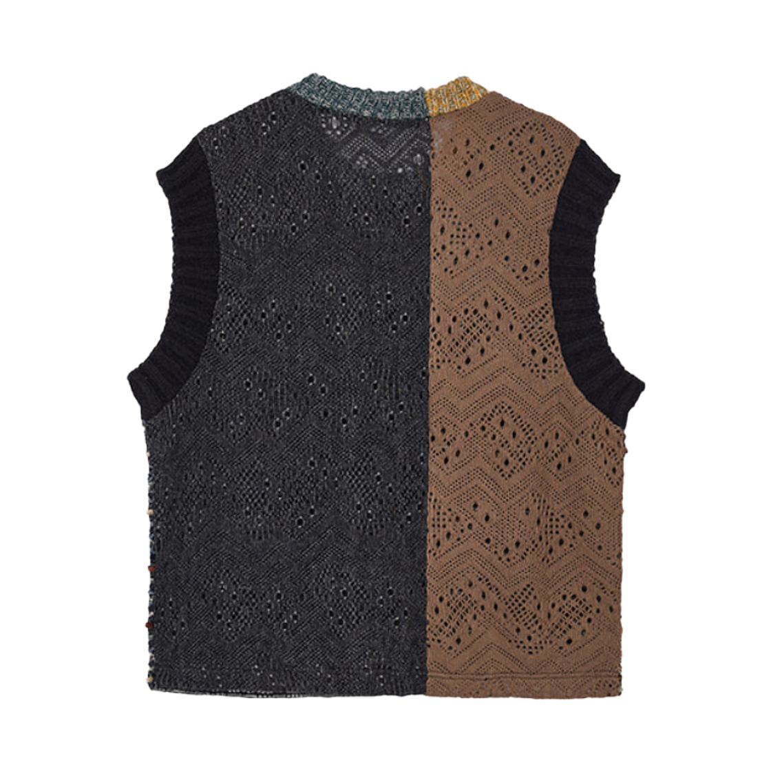 앤더슨벨 콘트라스트 니트 베스트 블랙 베이지(Andersson Bell Contrast Knit Vest Black Beige) - 2
