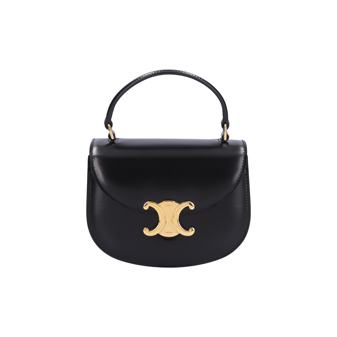 IT9VEGGR93DU Celine Mini Versace Clea Shiny Calfskin Black