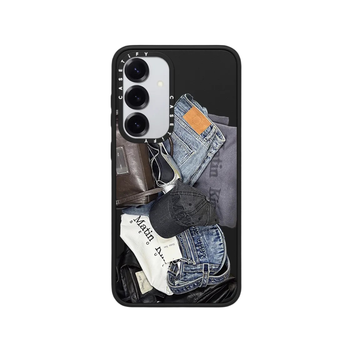 케이스티파이 x 마뗑킴 갤럭시 언박싱 임팩트 케이스 매트 블랙(Castify x Matin Kim Galaxy Unboxing Impact Case Matte Black) - 1