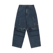 GU x Undercover Denim Convertible Wide Cargo Pants Blue