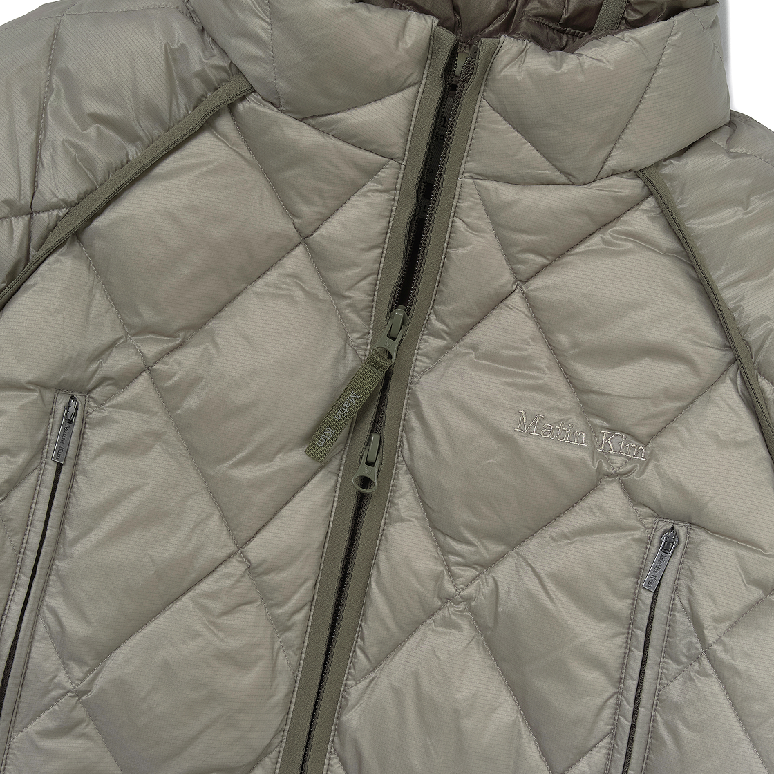 마뗑킴 퀼팅 후디 라이트웨이트 점퍼 다운 블렌디드 베이지(Matin Kim Quilting Hoody Lightweight Jumper Down Blended Beige) - 3