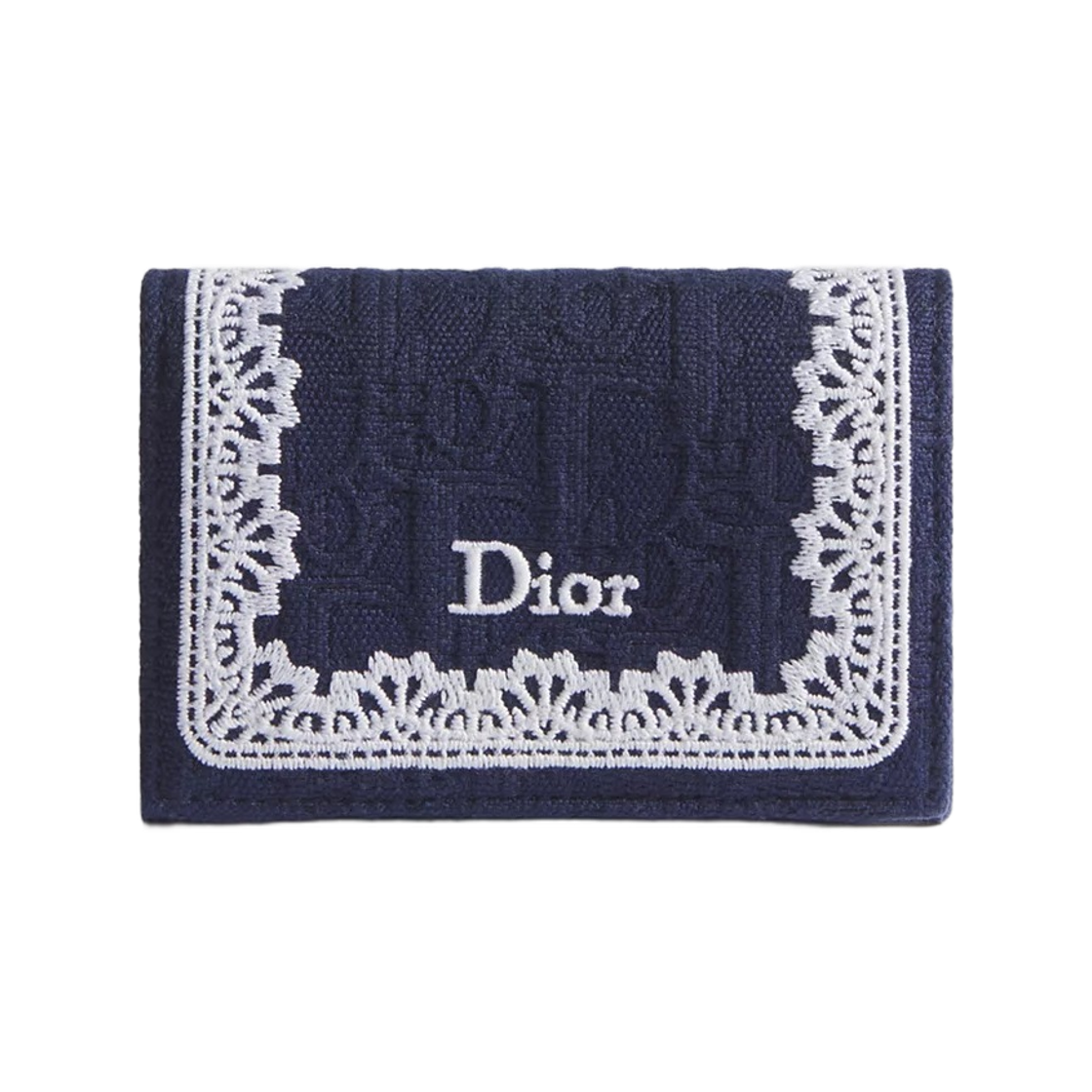 디올 오블리크 글라이신 월렛 디올 오블리크 자카드 앤 레이스 화이트(Dior Oblique Glycine Wallet Dior Oblique Jacquard And Lace Blue White)