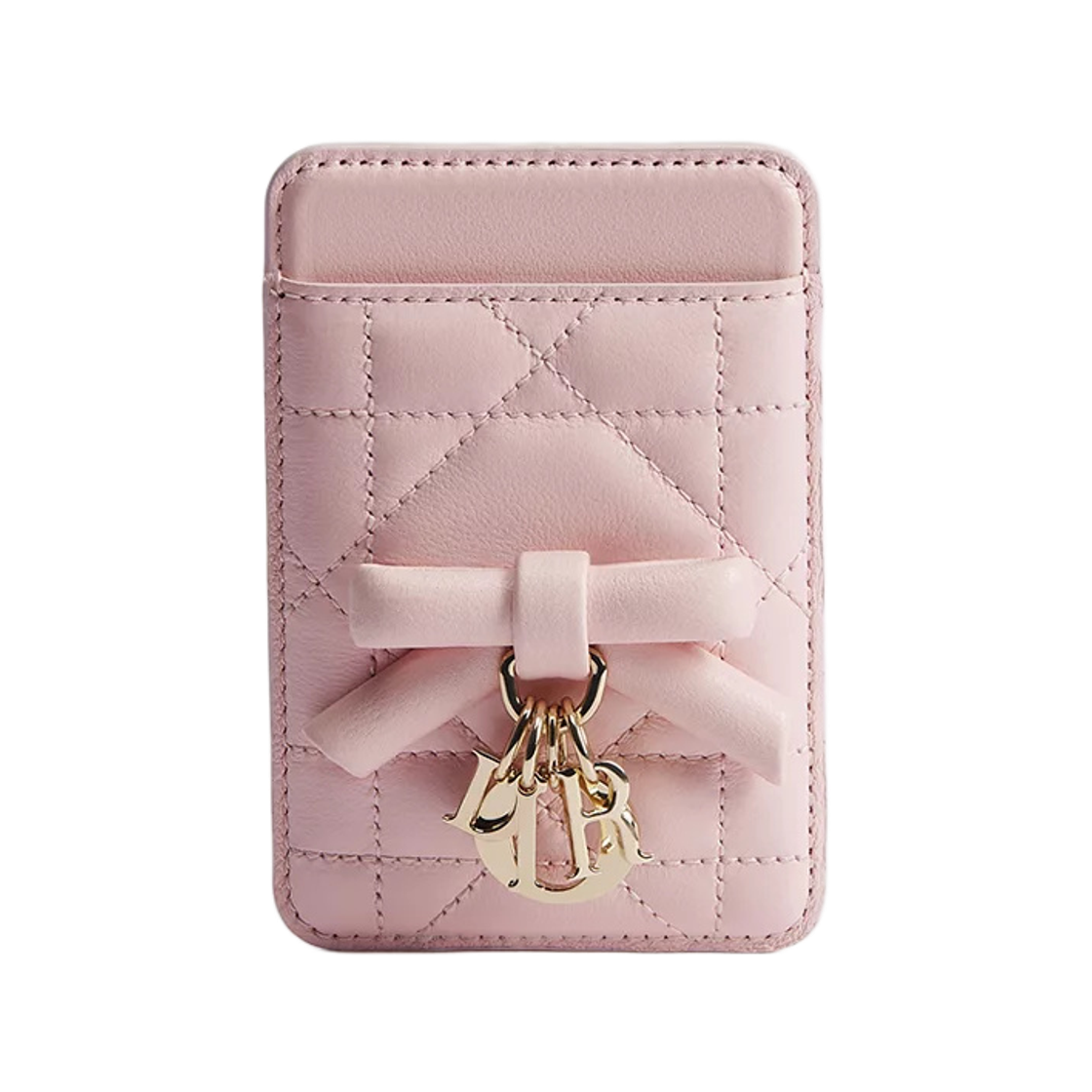 S2601OUQA-M19N Dior Lady Dior Magnetic Card Holder Exhale Pink