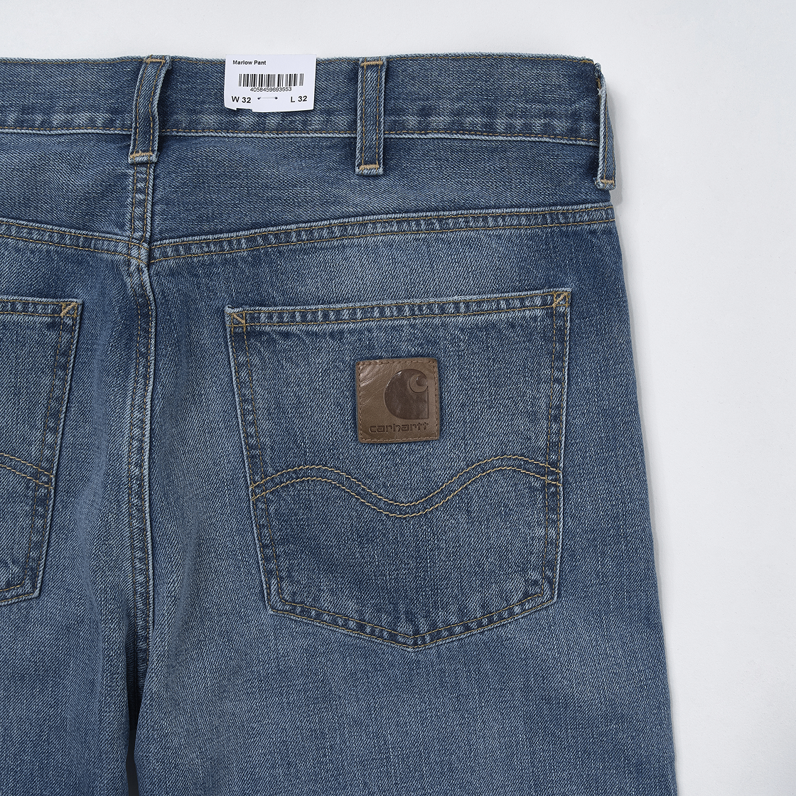 칼하트 WIP 말로우 팬츠 블루 원 블리치드(Carhartt WIP Marlow Pants Blue Worn Bleached) - 4