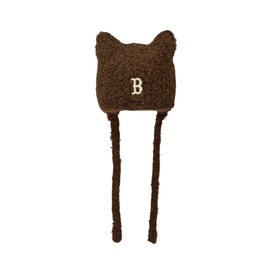 3ABNV0756-43BRP MLB Meow Earflap Beanie Boston Red Sox Brown