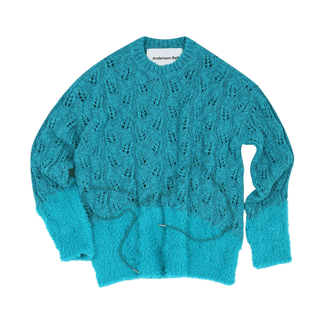 ATB857M Andersson Bell Guerra Net Crewneck Sweater Blue