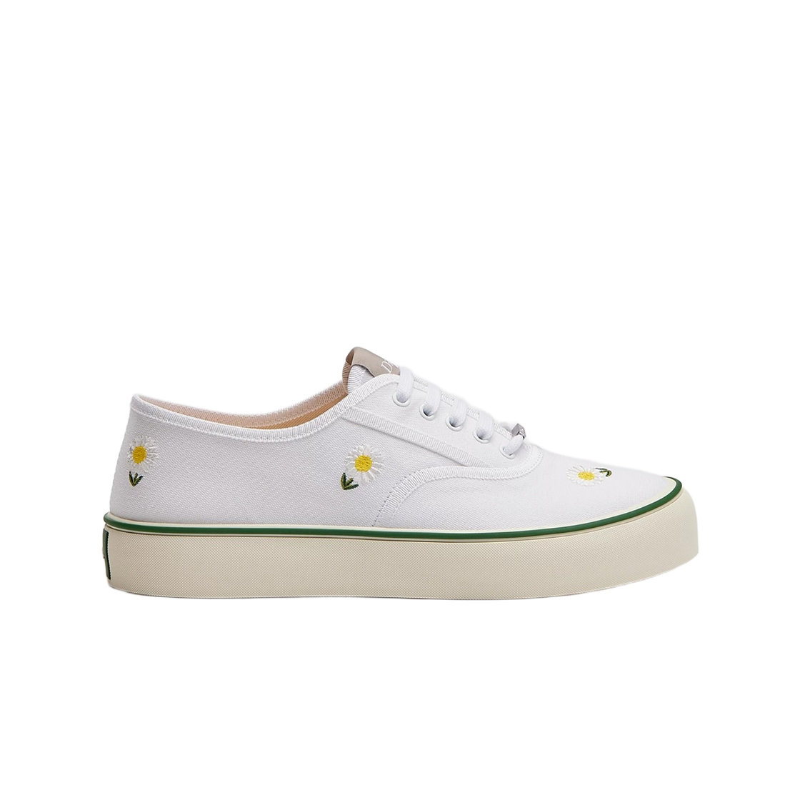 3SN348ACX-H000 Dior Saltwind Sneakers Cotton with Dior Daisy Motif Embroidery White Multicolor