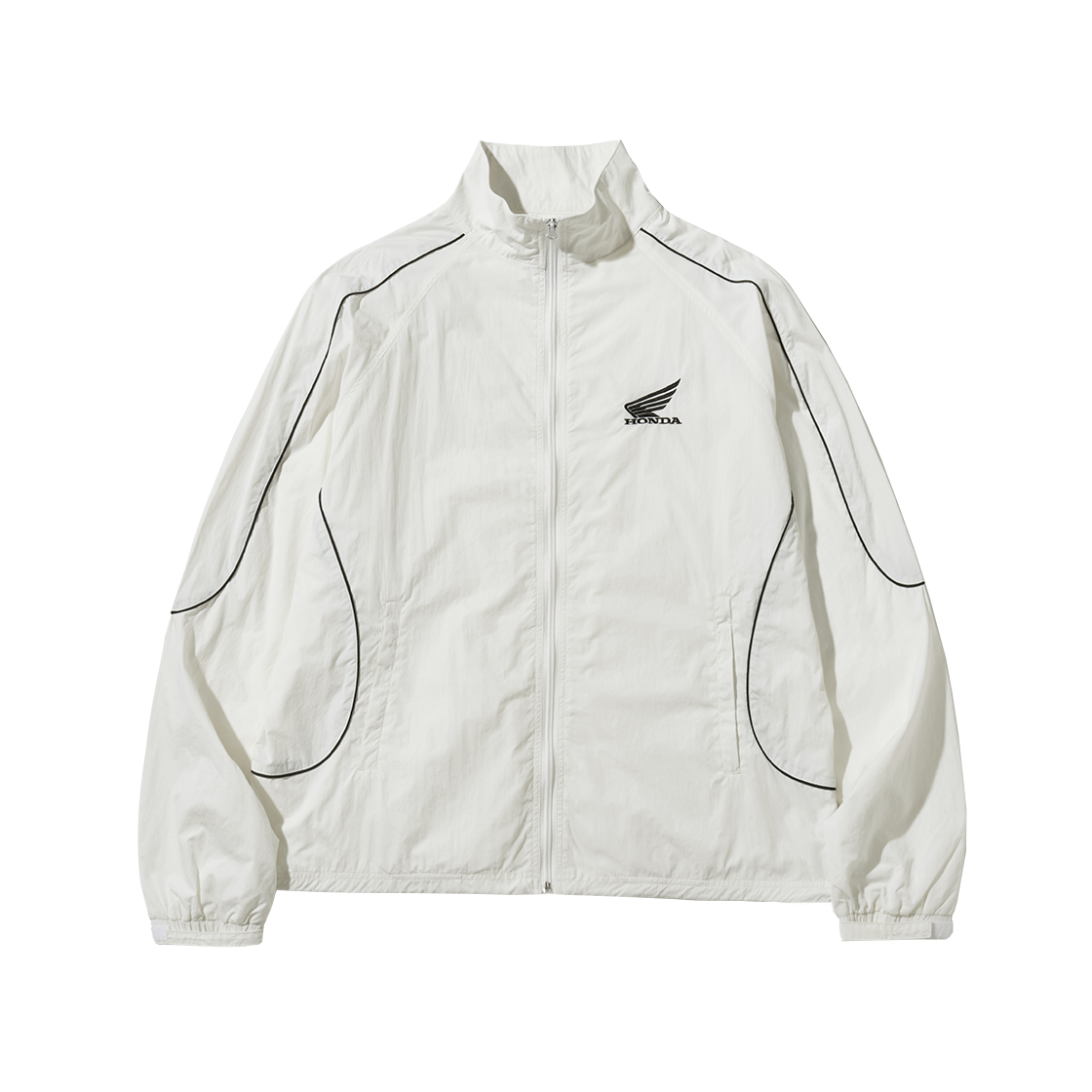 혼다 베이직 로고 나일론 트랙 재킷 아이보리