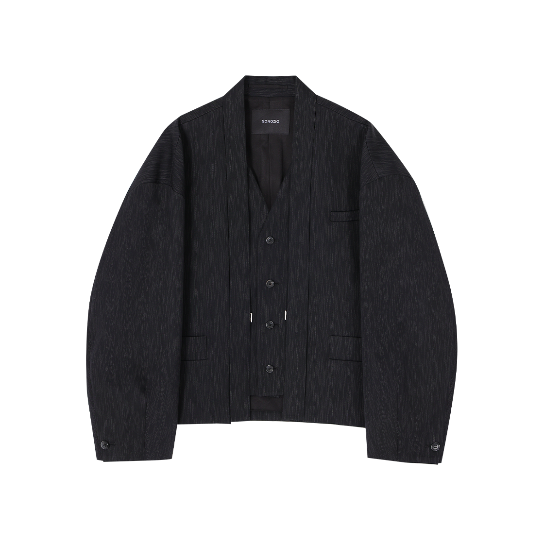SI2JK724BK SONGZIO COLLECTION Meta Hanbok Jacket Black