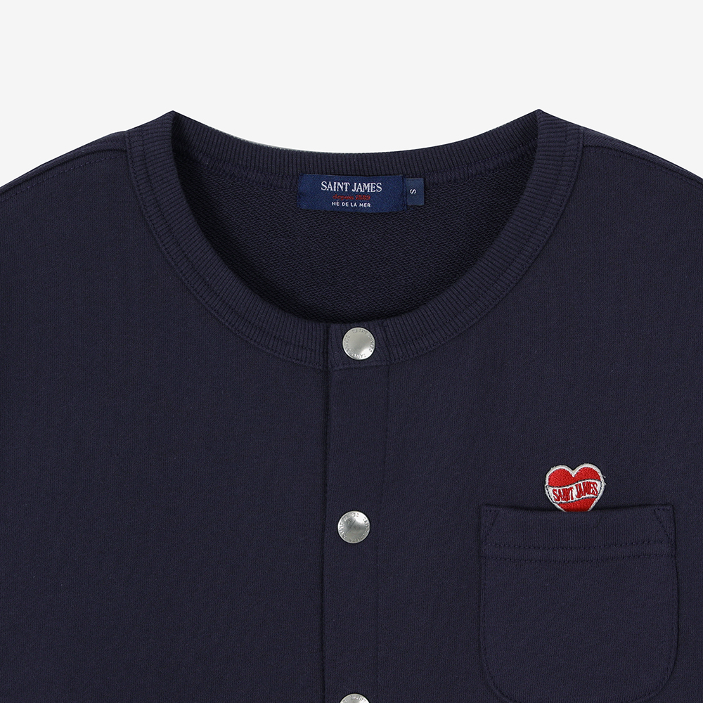 세인트 제임스 봉봉 하트 가디건 네이비(Saint James Bon Bon Heart Cardigan NVY) - 3