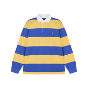 [10%적립] Polo Ralph Lauren Classic Fit Striped Jersey Rugby Shirt Yellow - 25FW