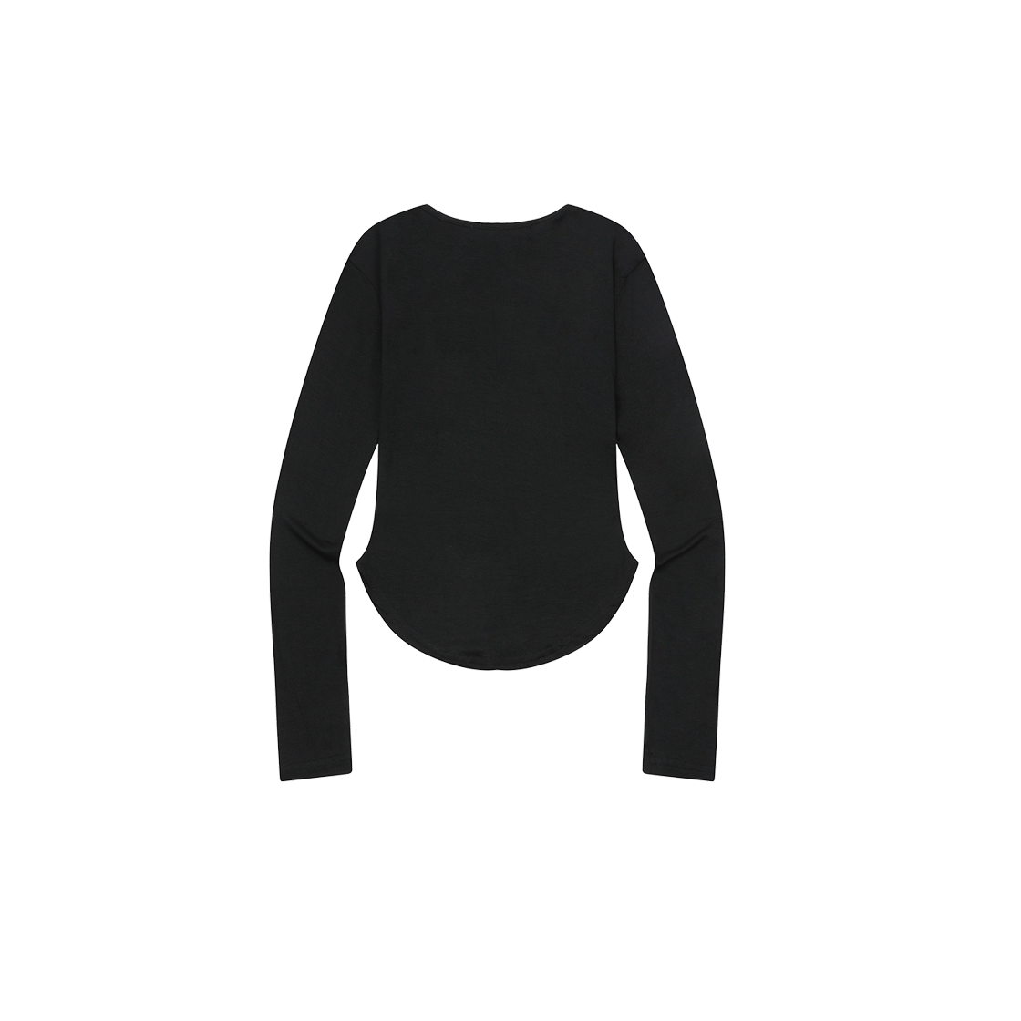무센트 뮤즈컷 유넥 굴림 긴팔 티 (4컬러) 블랙(MUCENT Musecut U-Neck Long Sleeve T (4Color) Black) - 2