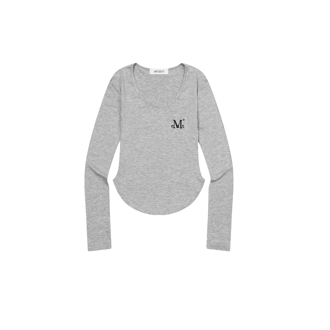 P0000BHK MUCENT Musecut U-Neck Long Sleeve T (4Color) Gray