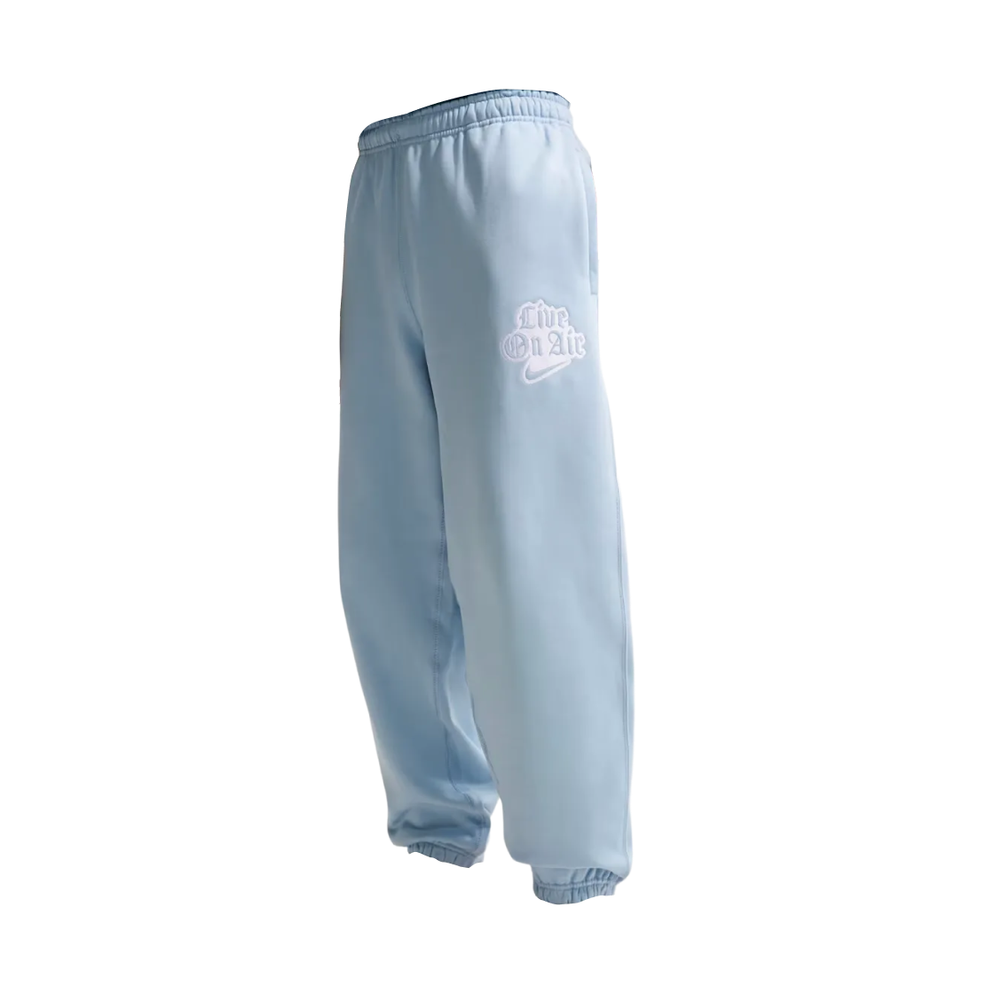 나이키 솔로 스우시 커프 플리스 팬츠 라이트 아머리 블루 (IQ5560-440)(Nike Solo Swoosh Cuff Fleece Pants Light Armoury Blue (IQ5560-440))