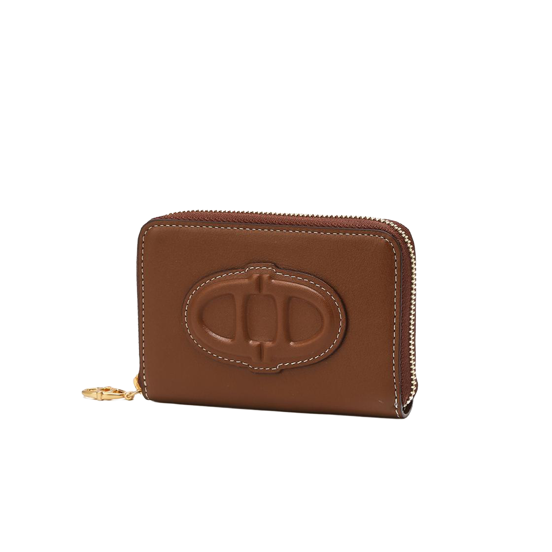 AAHO6E455W2 Athe Vanessabruno Acc Stamp Brown Stamp Zipper Coin Card Wallet Normal Brown