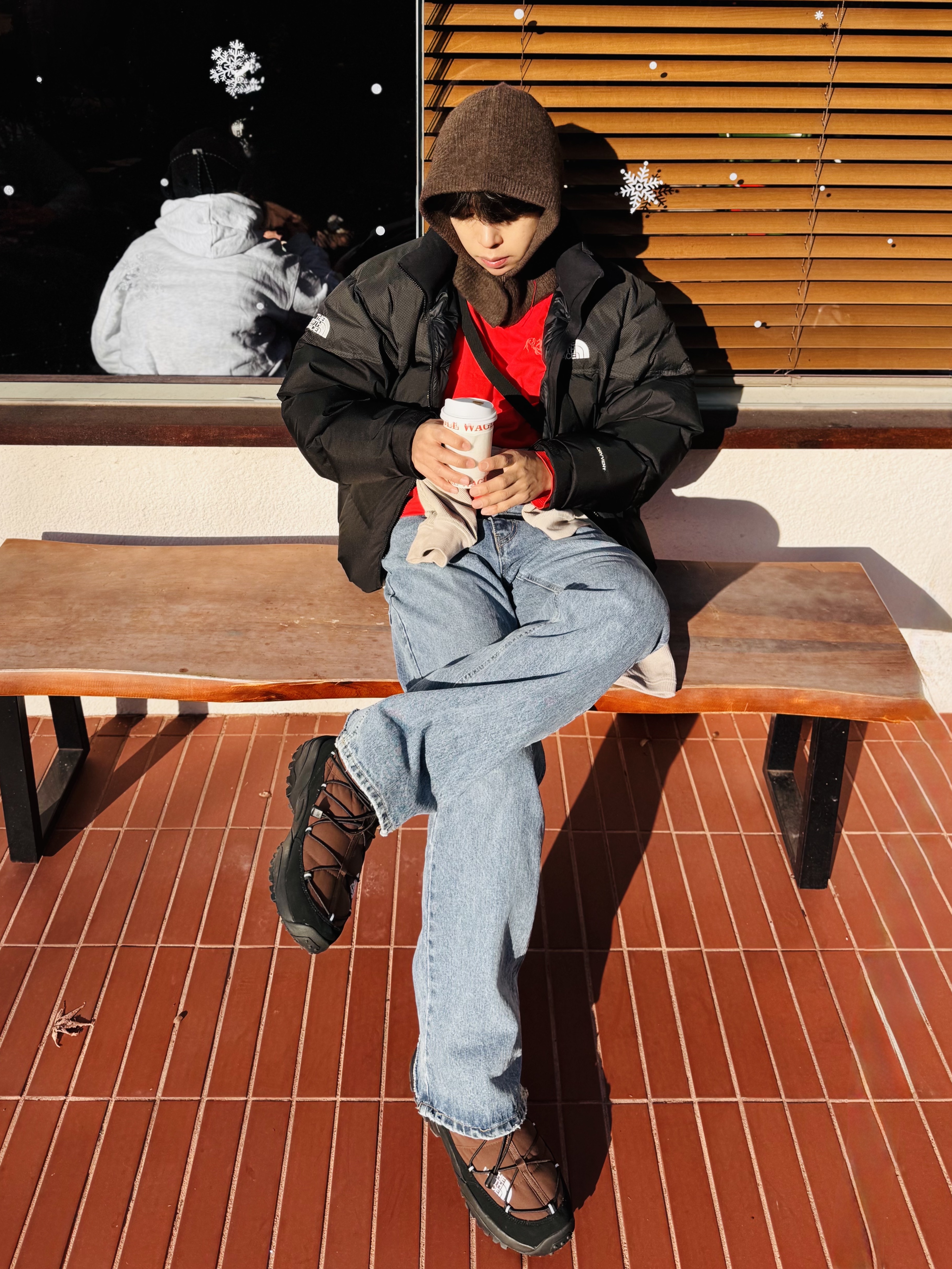 The North Face Remaster Down Jacket Black - 25FW, The North Face Remaster Down Jacket Brown 착용 스타일 - 1