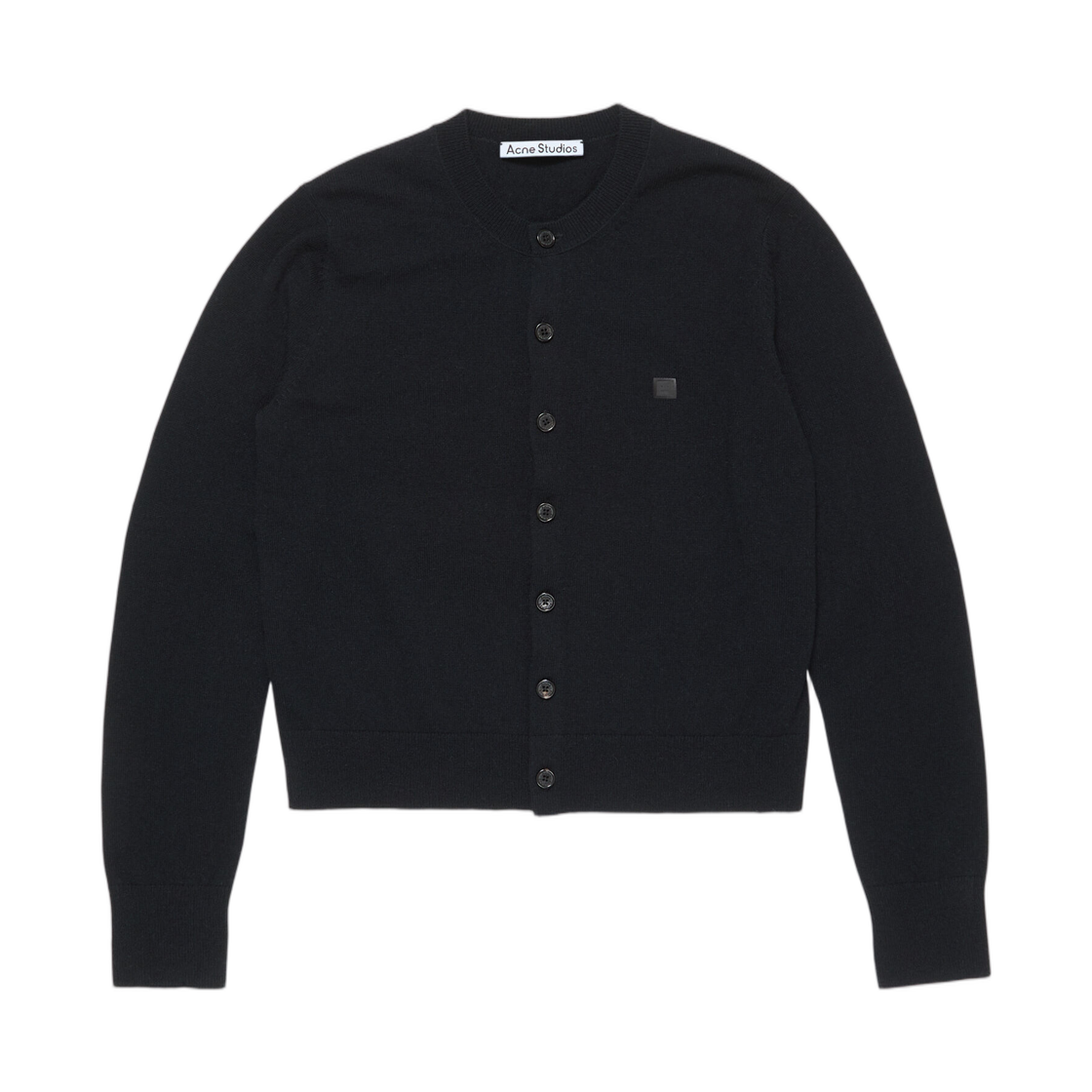 A60657-900 (W) Acne Studios Fitted Cardigan Yak Wool Black