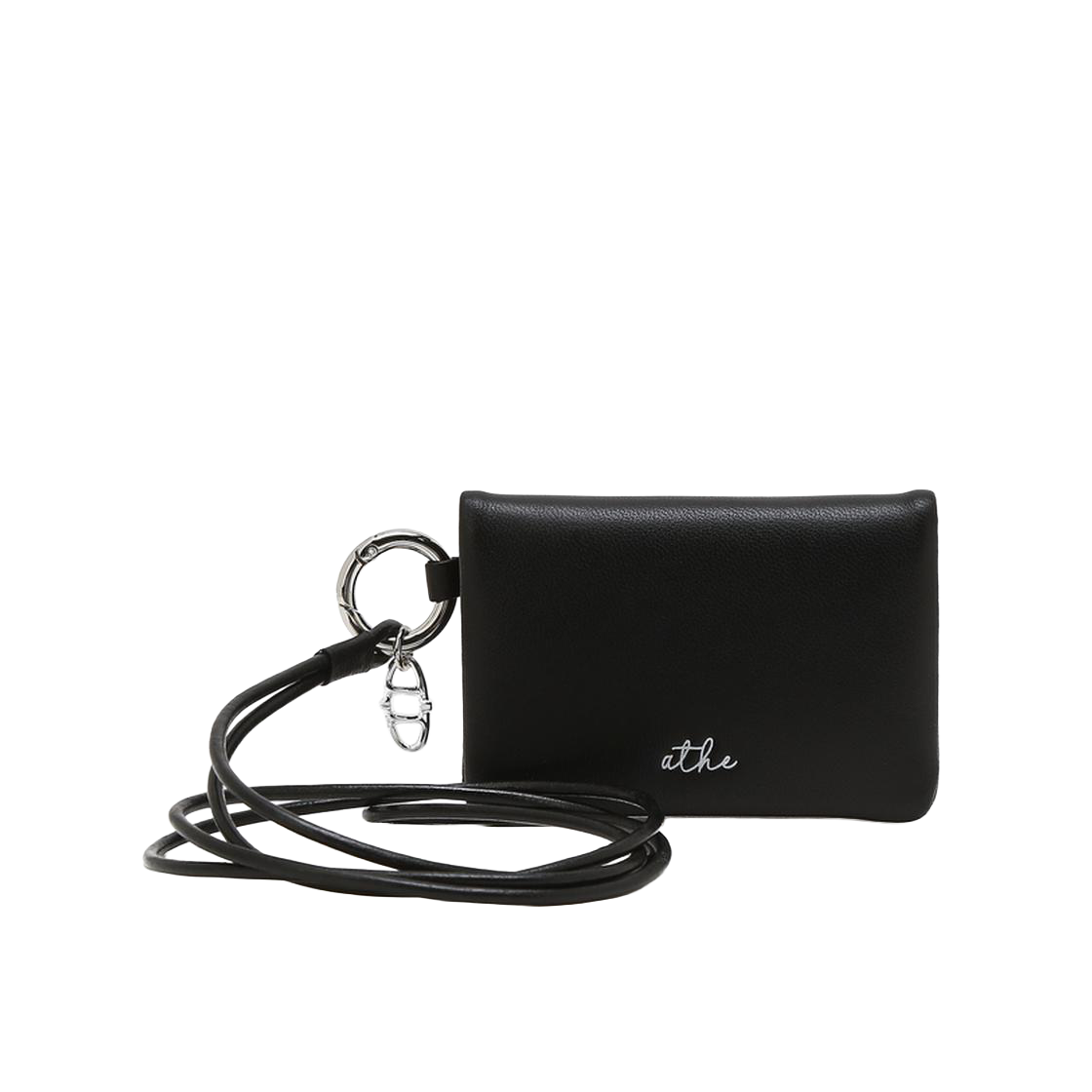 AAHO6E589BK Athe Vanessabruno Acc Deux Black Lambskin Bi-Fold Card Wallet Black