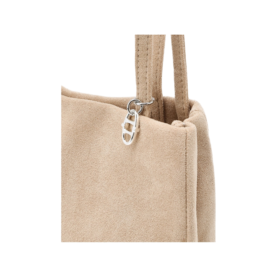 아떼 바네사브루노 액세사리 베이지 스웨이드 패브릭 토트 겸 크로스S 라이트 베이지(Athe Vanessabruno Acc Beige Suede Fabric Tote & Crossbody Bag S Light Beige) - 4